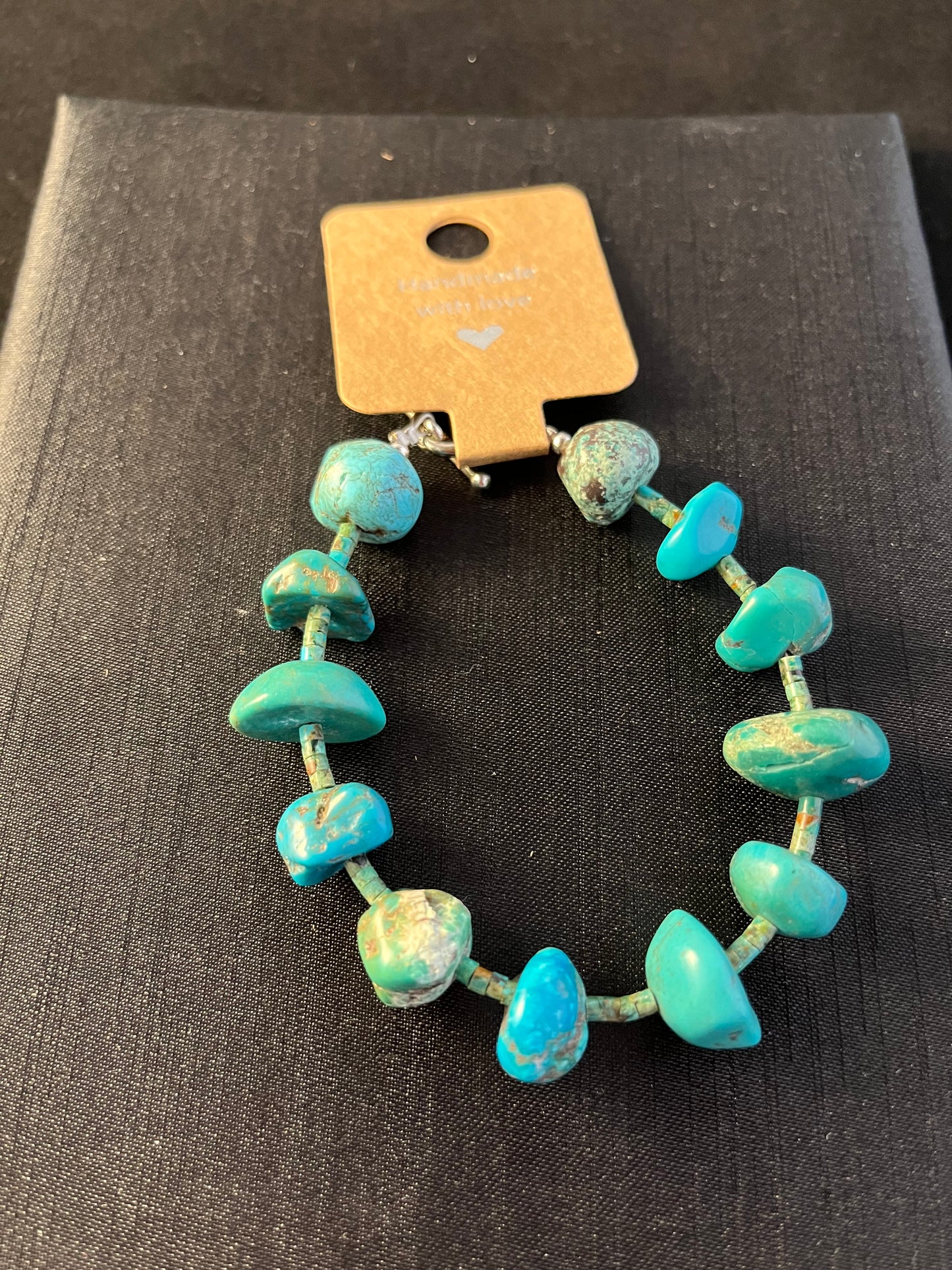 Natural Turquoise Spaced Bracelet