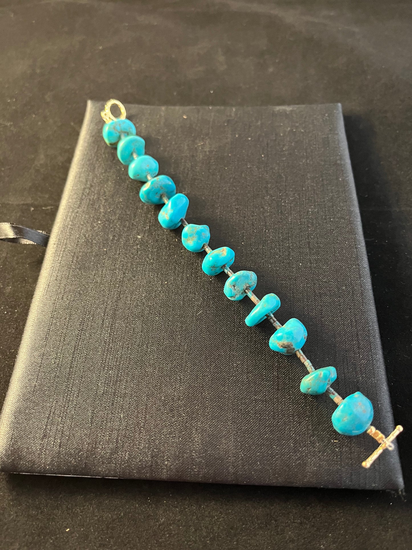 Natural Turquoise Spaced Bracelet