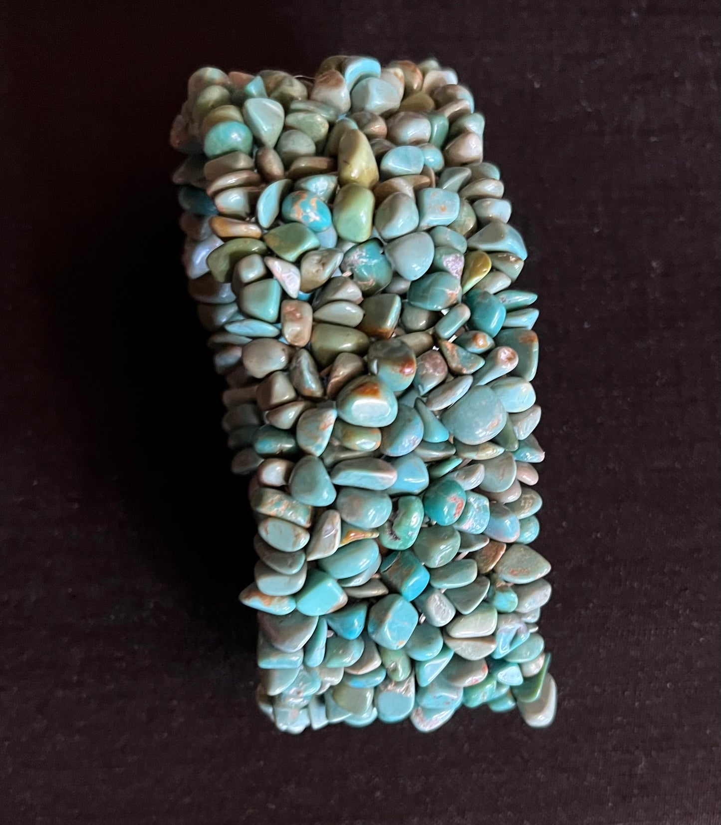 Natural Turquoise Chip Bracelet- Stretchy