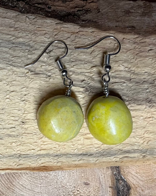 Yellow Turquoise Nugs Earrings