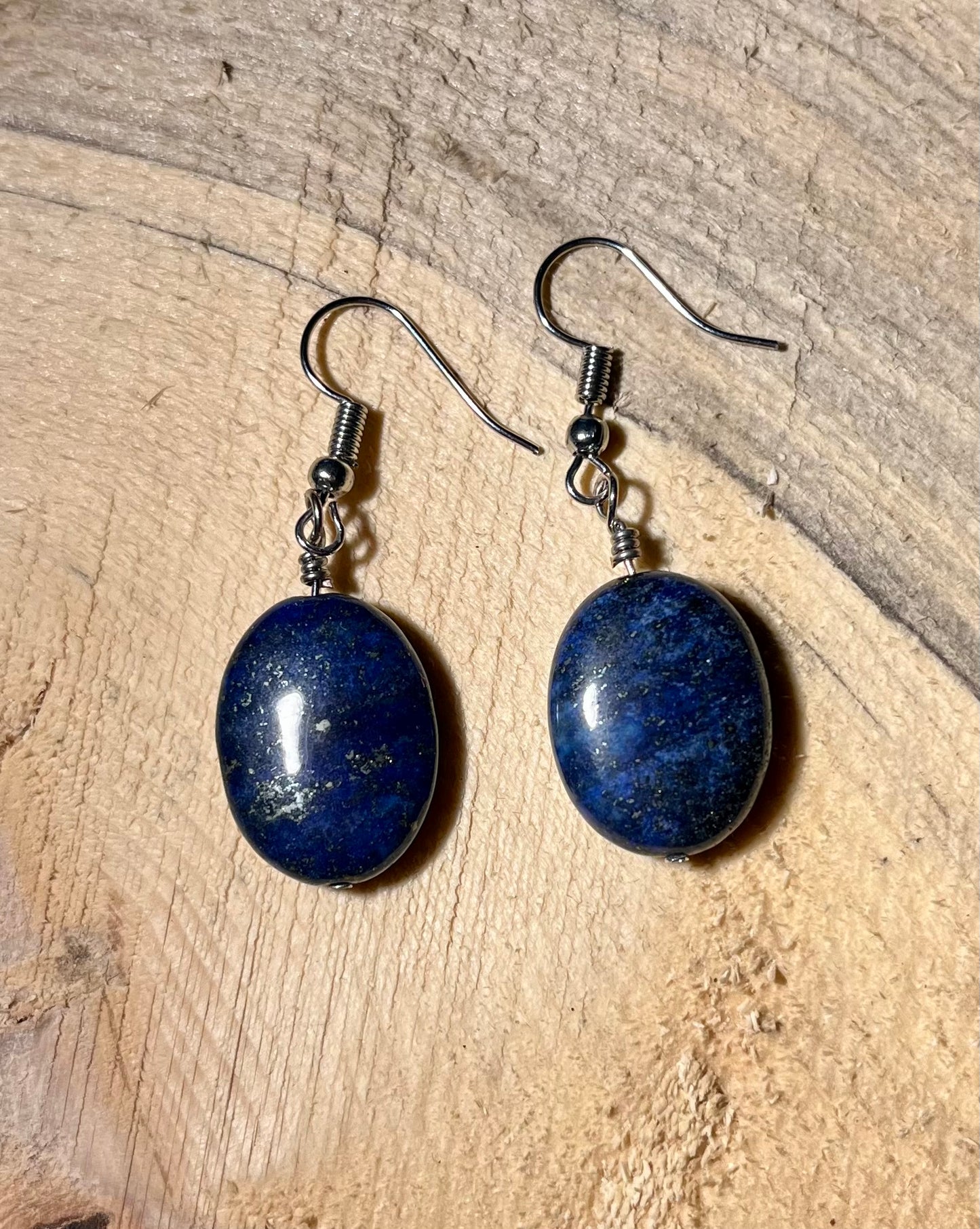Lapis Oval Earrings
