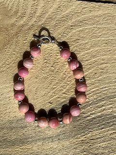Light Pink Coral Rounds Bracelet