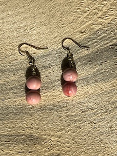 Light Pink Coral Rounds Earrings