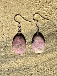 Peach Blossom Jade Drop Earrings