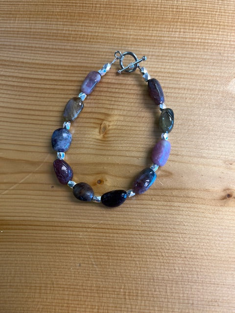 Elbaite Med Nuggets Bracelet
