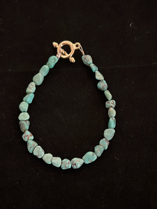 Blue Moon Turquoise Tiny Nugs Bracelet