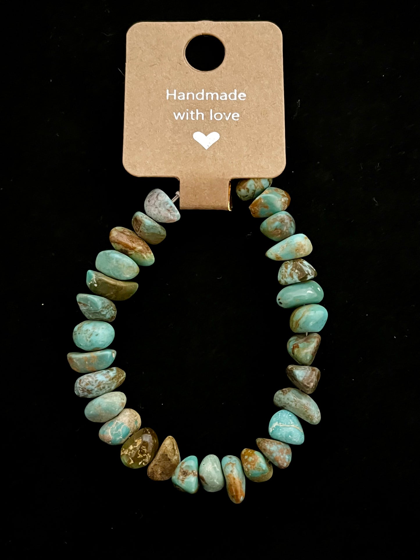 2- toned Turquoise Rough Rounds Bracelet