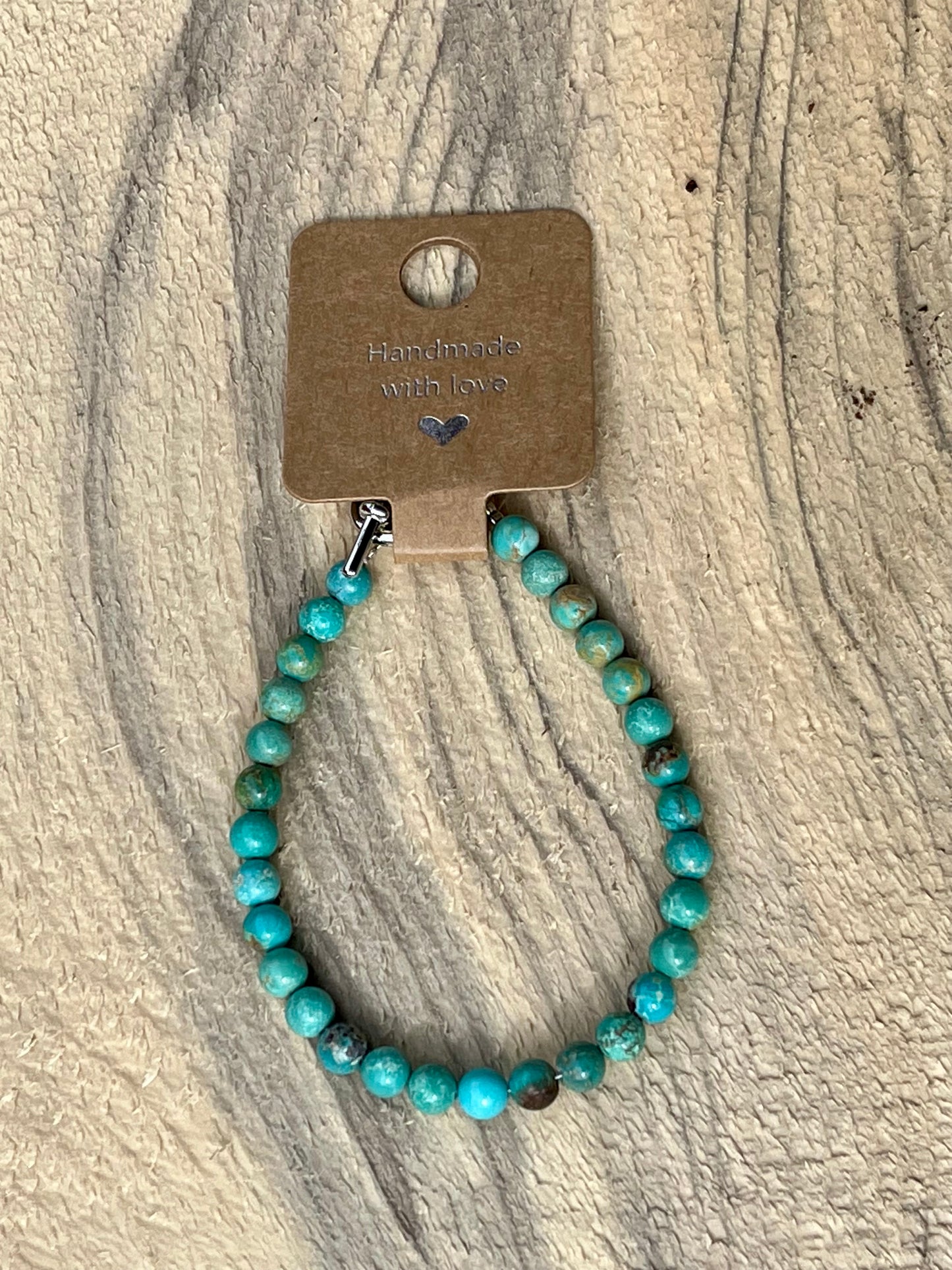 2-toned Turquoise 4mm rounds Bracelet