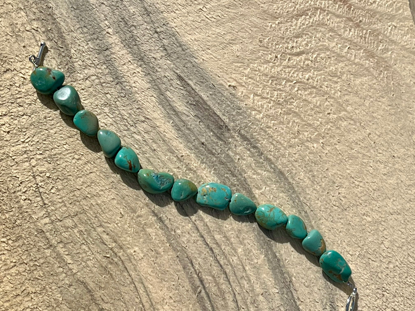 Minty 2-toned Turquoise medium Nugs Bracelet