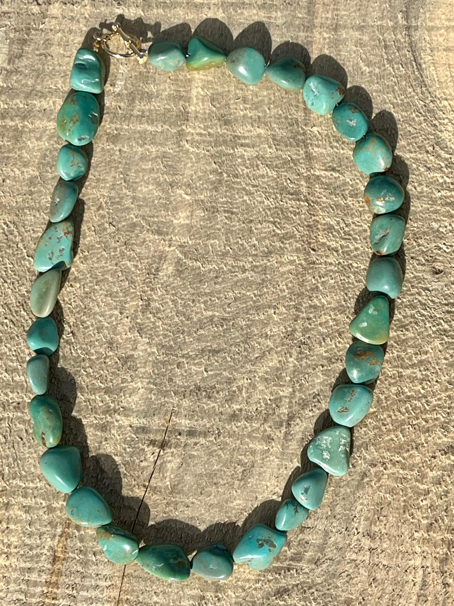 Minty 2-toned Turquoise medium Nugs Necklace