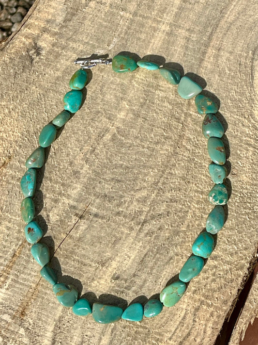 Minty 2-toned Turquoise medium Nugs Necklace