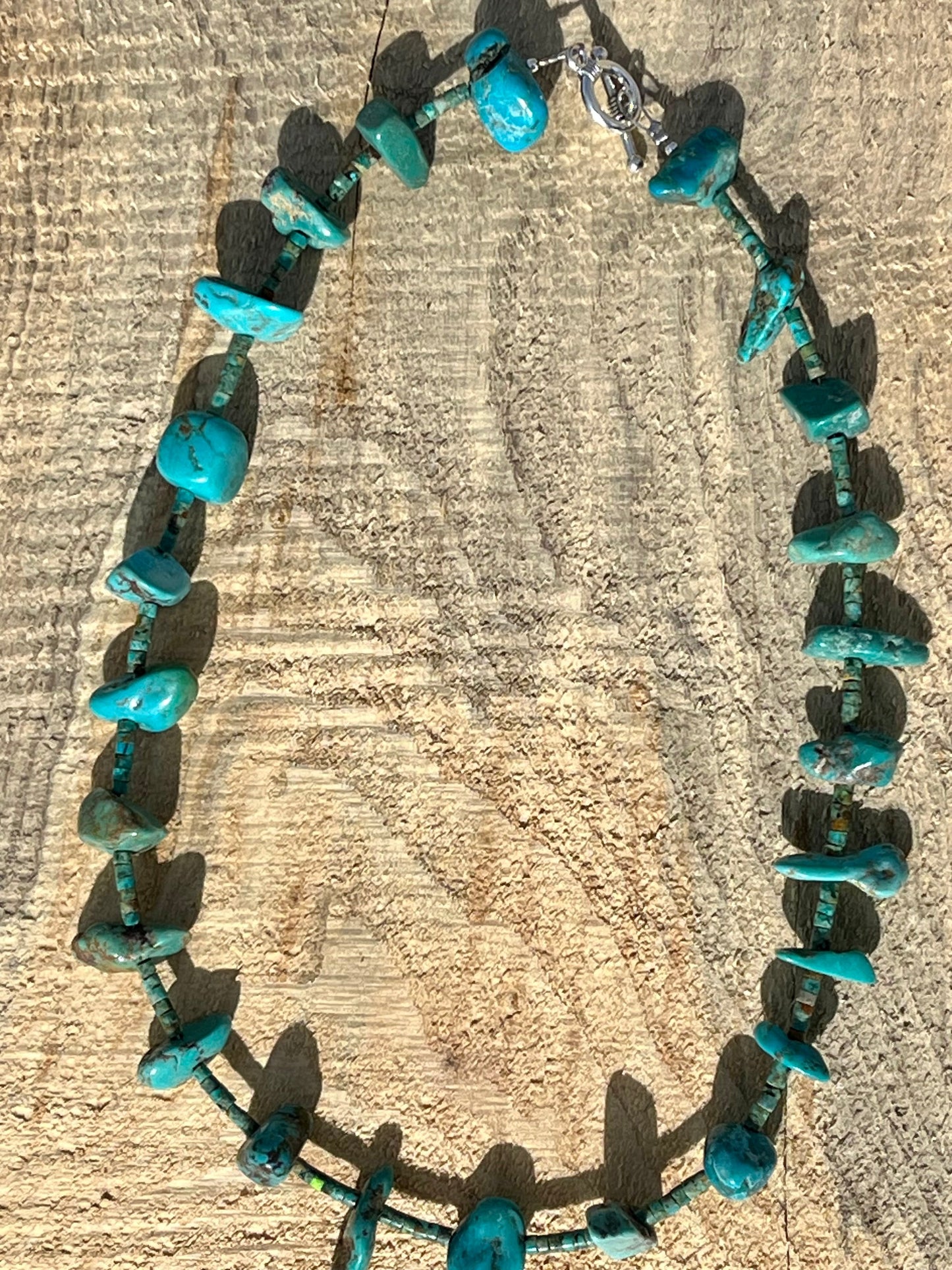 Natural Turquoise Spaced Necklace