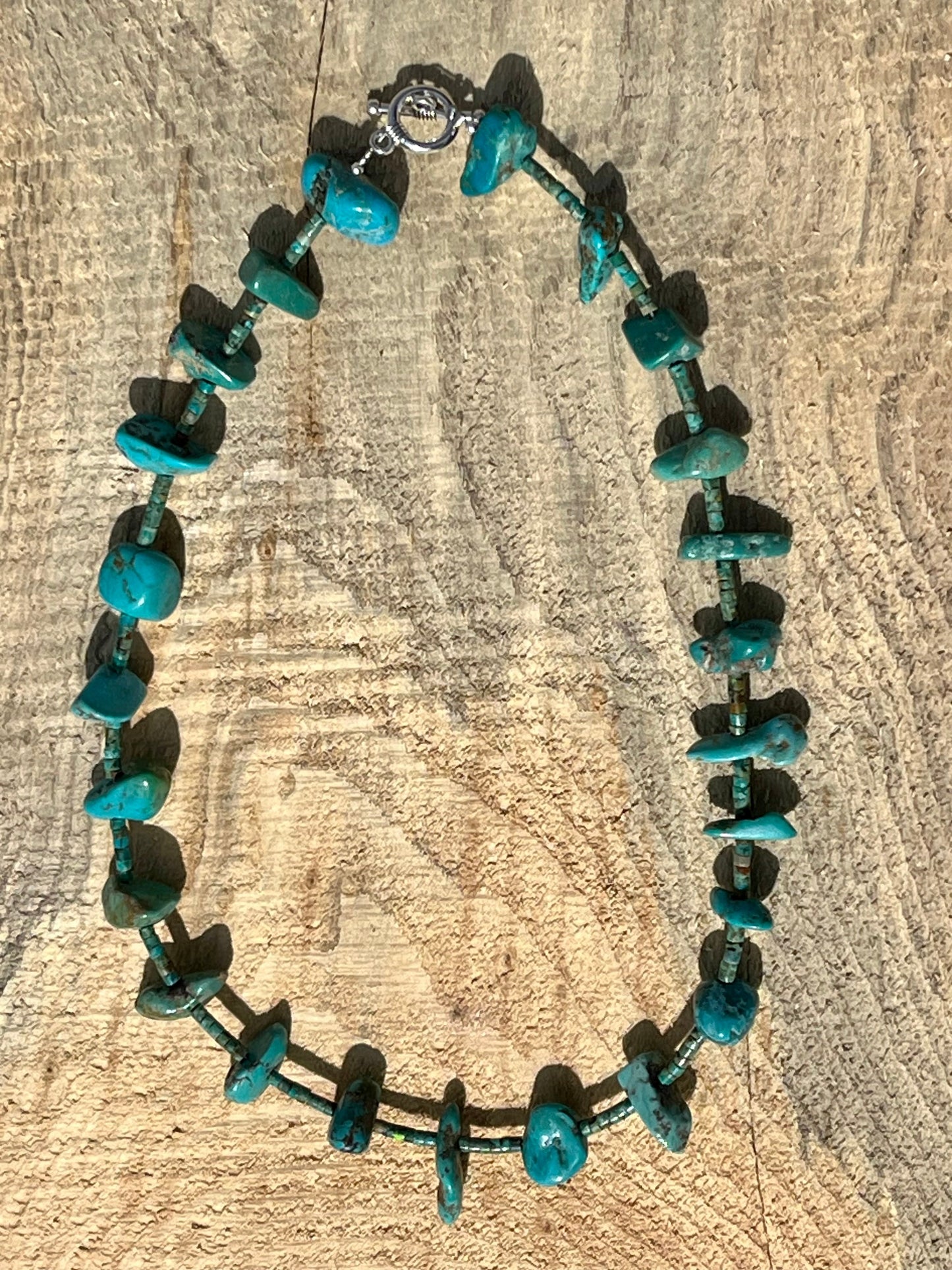 Natural Turquoise Spaced Necklace