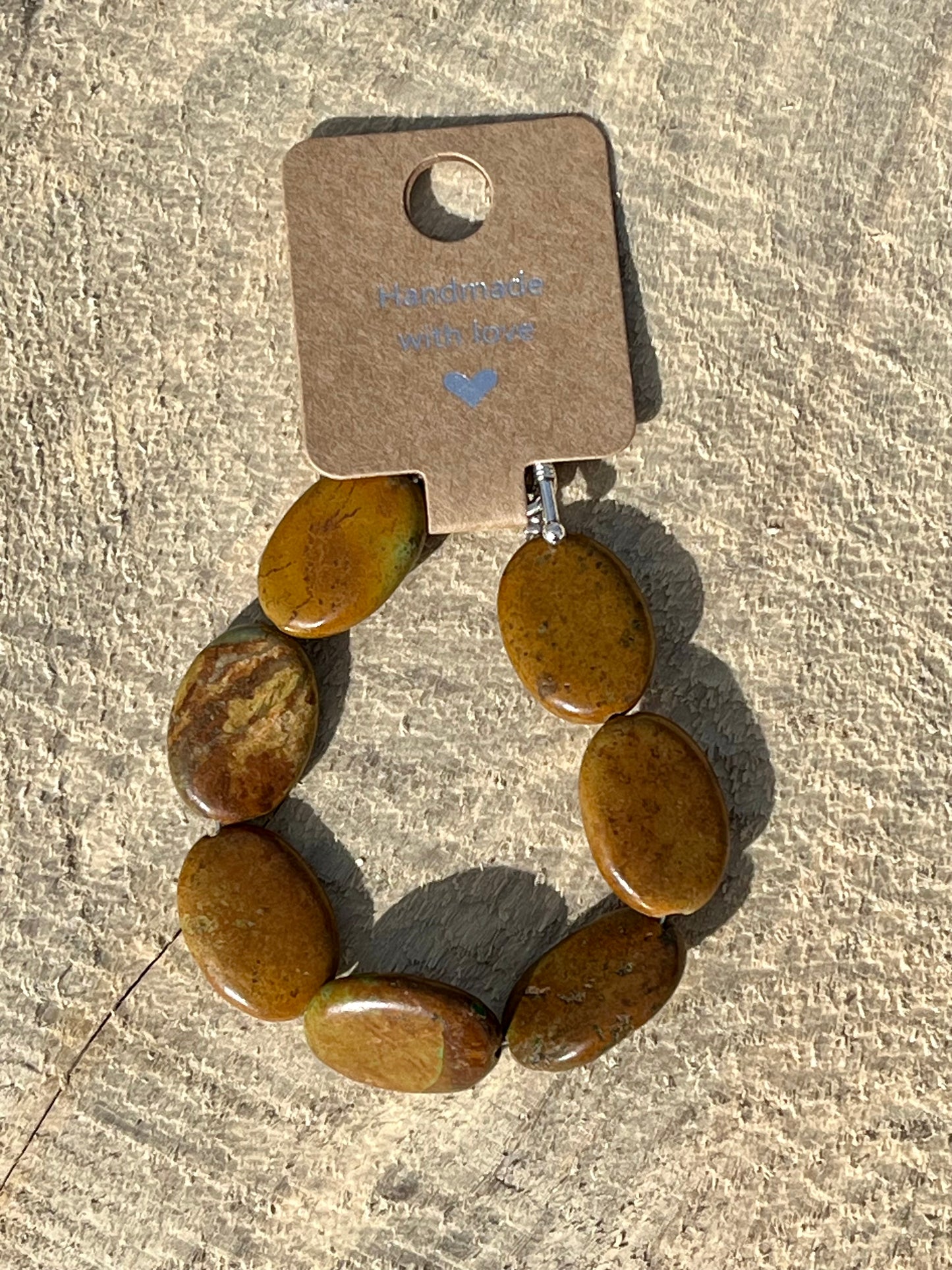 Brown Turquoise Ovals Bracelet