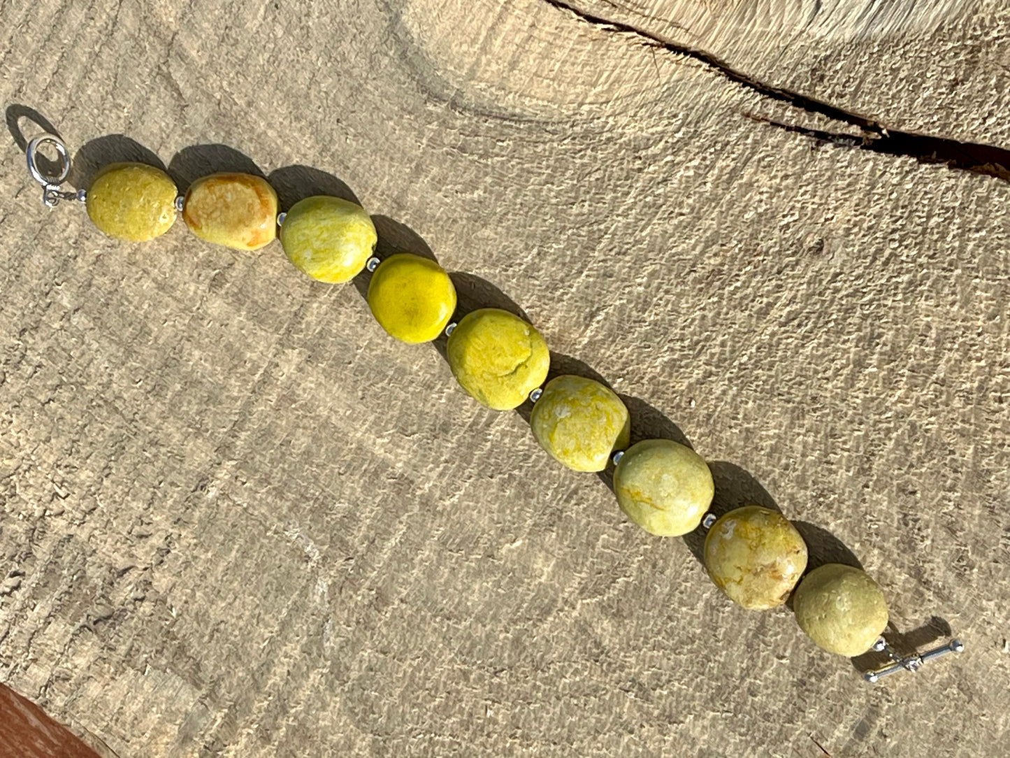 Yellow Turquoise Nugs Bracelet