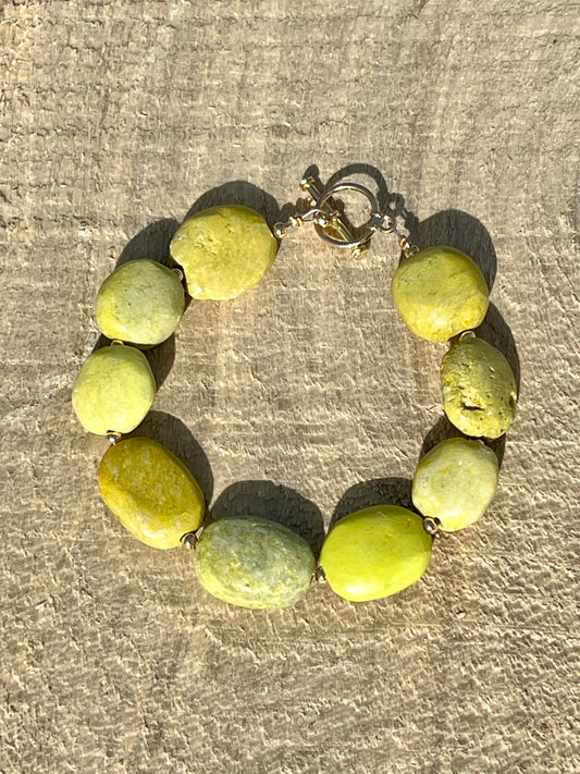 Yellow Turquoise Nugs Bracelet