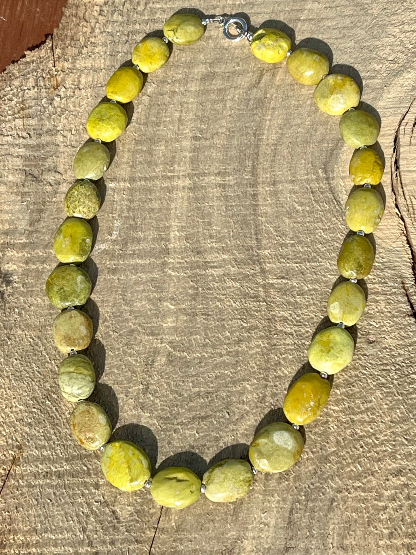 Yellow Turquoise Nugs Necklace