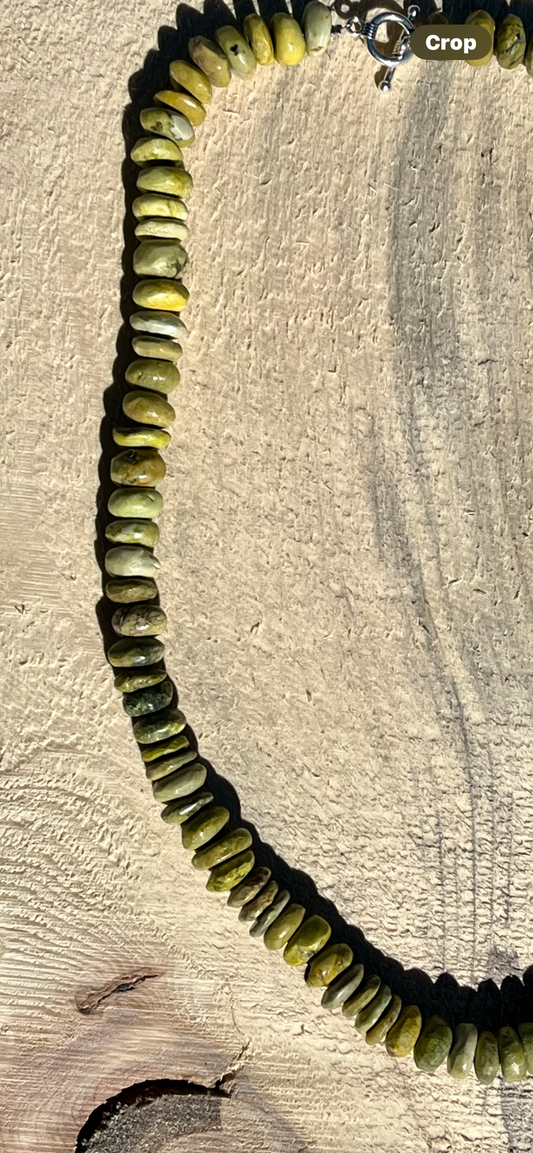 Yellow Turquoise Rondelles Necklace