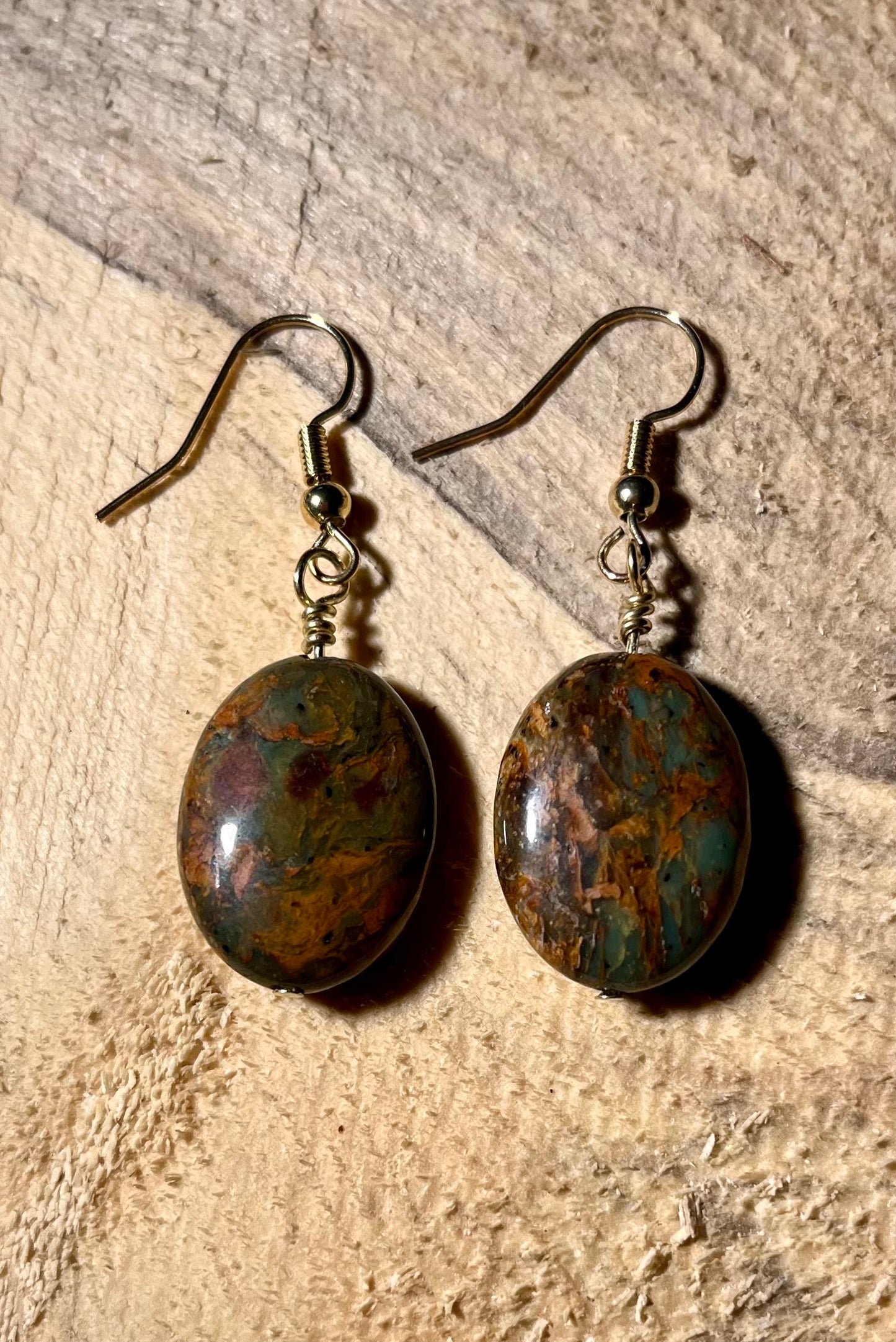 African Opal Earrings