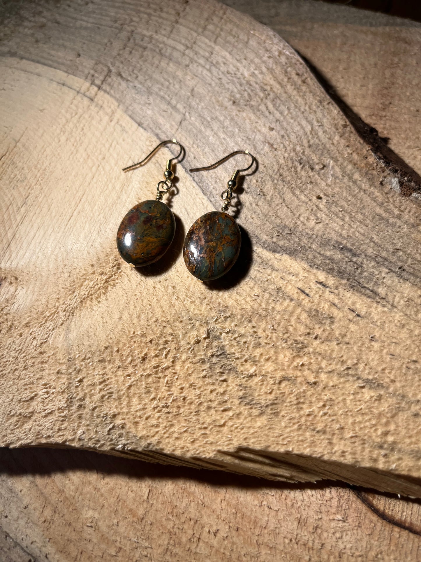 African Opal Earrings