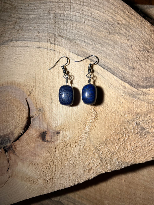 Lapis Nugget Earrings