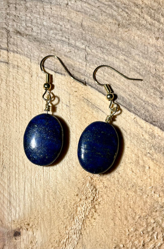 Lapis Oval Earrings