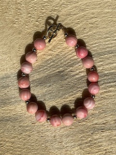 Light Pink Coral Rounds Bracelet