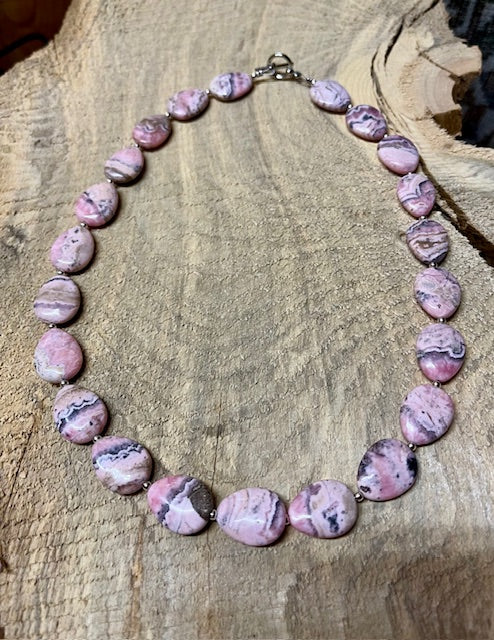 Peach Blossom Jade Drop Necklace