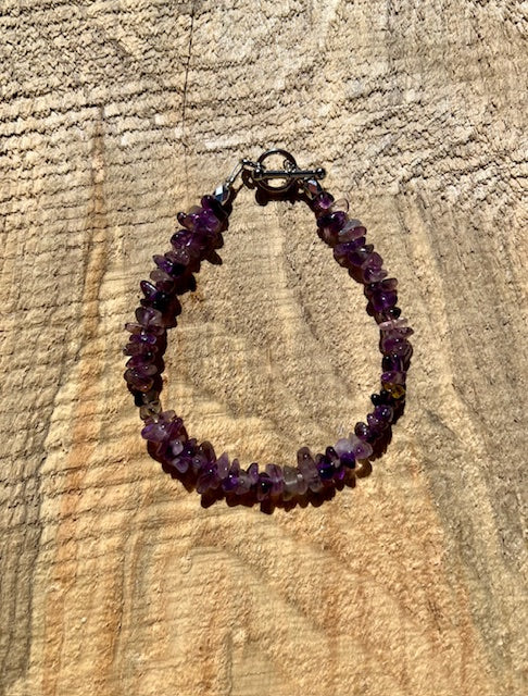 Amethyst Chip Bracelet