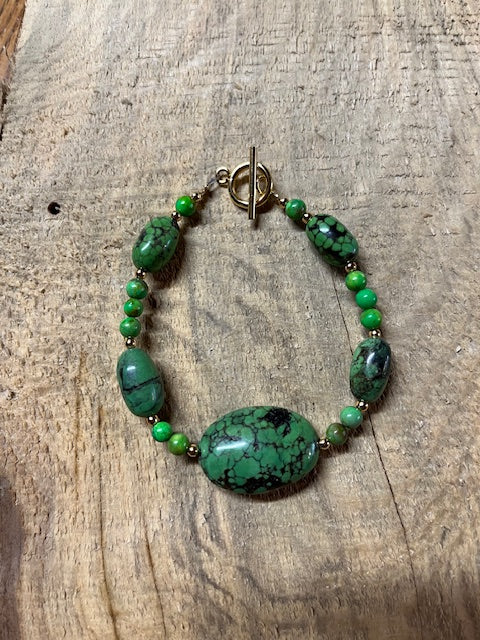 Lime Green Turquoise Bracelet