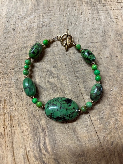Lime Green Turquoise Bracelet