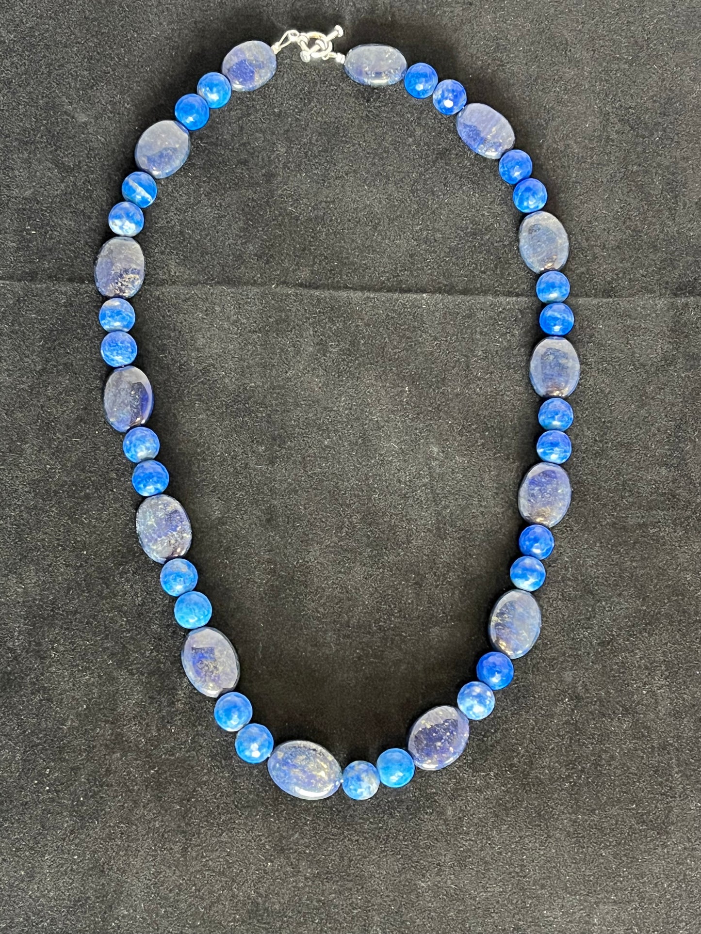 Lapis Mixed Faceted and Ovals Necklace