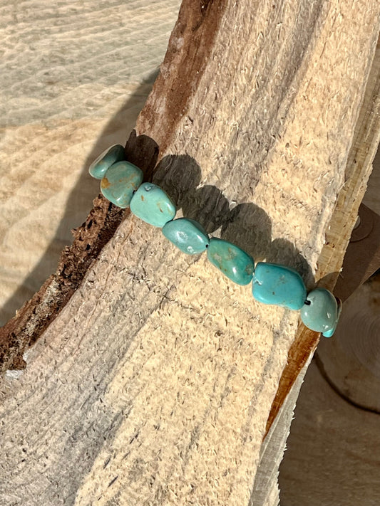 Minty 2-toned Turquoise medium Nugs Bracelet