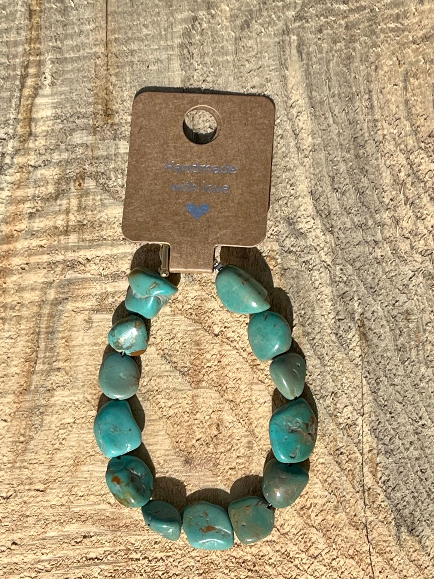 Minty 2-toned Turquoise medium Nugs Bracelet