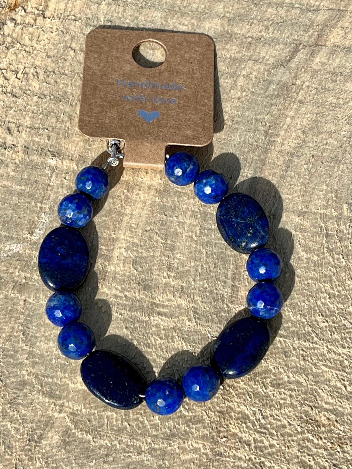 Lapis Mixed Faceted and Ovals Bracelet