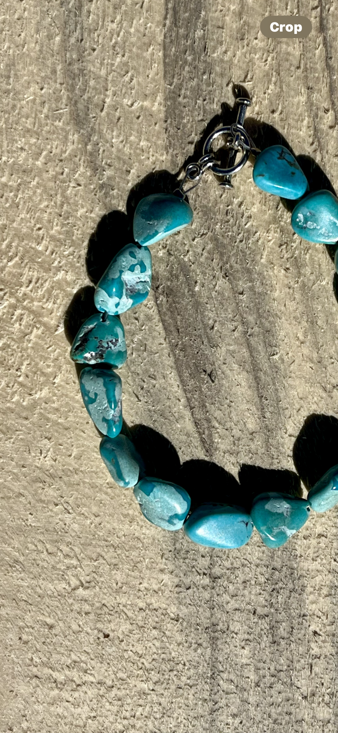 Natural Turquoise Aqua/White Bracelet